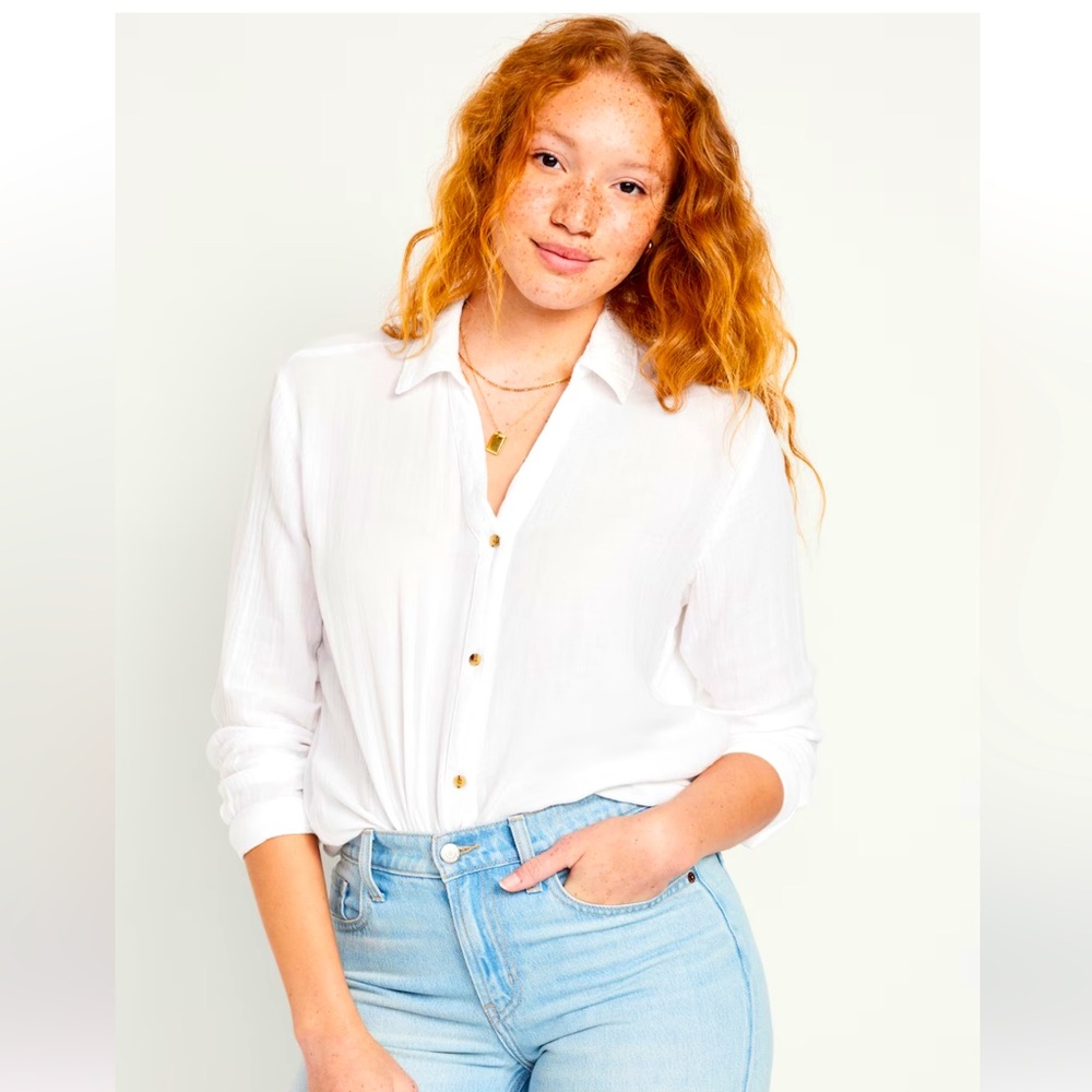 🍂Like-New Old Navy Crinkle Gauze Top